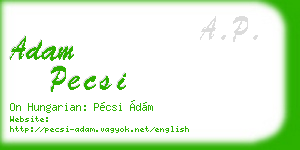 adam pecsi business card