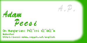 adam pecsi business card